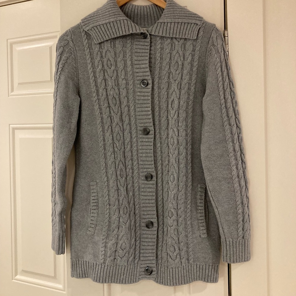 L.L. Bean Button 100% Cotton Sweater